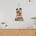 Artvibes Teri Yaari Sabse Pyari Funny Printed Wooden Wall Hanging for Home Decor | Quotes Decor Item | Wall Accents | Friendship Quotes Gift Items | Wall Illustrations | Aesthetic Wall Art(WH_5729N)