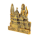 SRC CREATIONS Ram Mandir Architectural Model in Metal Shri Ram Birth Place Ayodhya, Deal for Home Temple, Home Decor Office & Gifts Height : 22 cm (Gold)