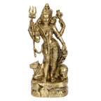 ARTVARKO Brass Ardhanarishvara Idol | Half Shiva Parvati Statue | Shiv Shakti Murti | Handmade Ardhnarishwar Showpiece for Pooja Room Mandir Home Decor | Spiritual Religious Gift | 13 Inch