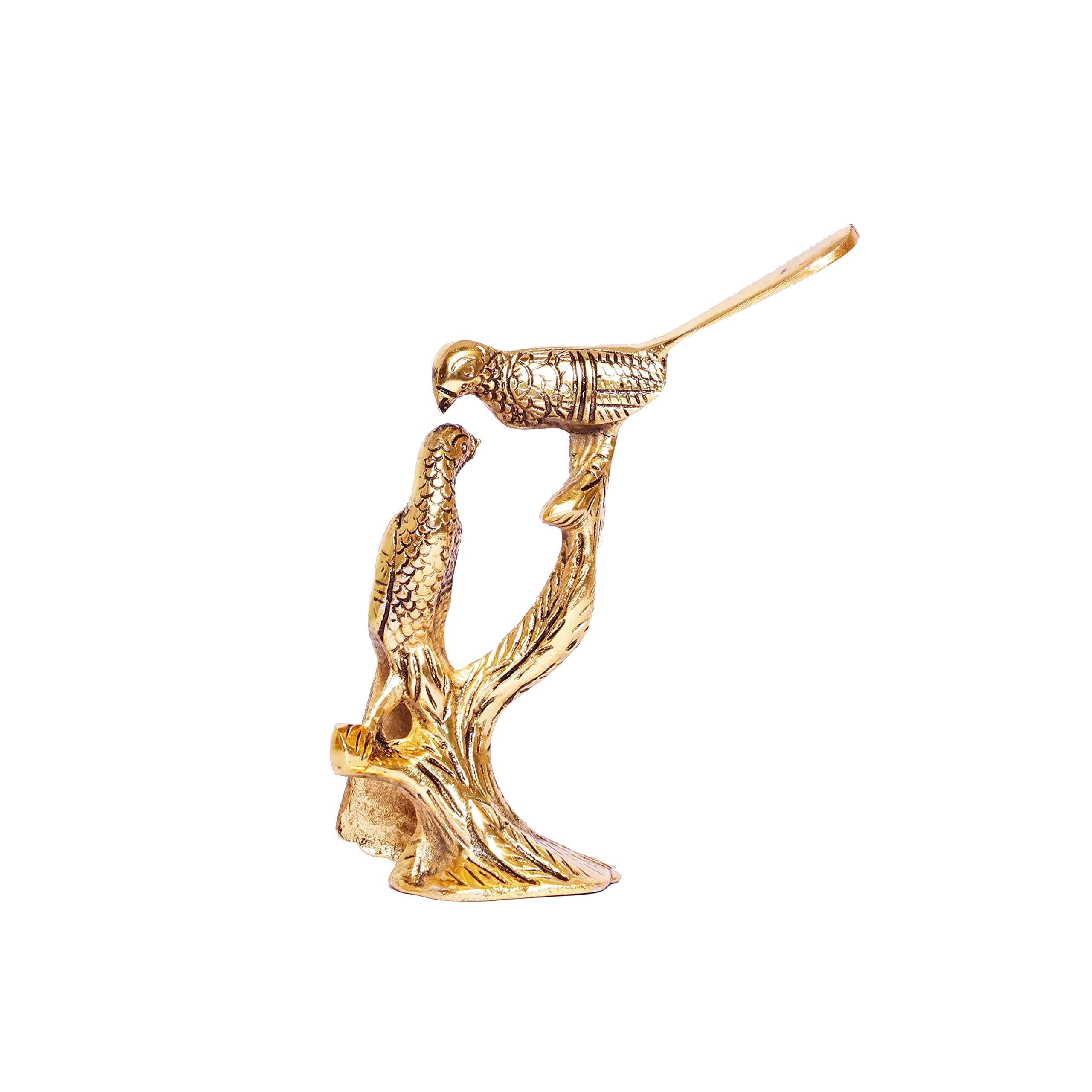 KridayKraft Love Birds Couple Kissing Sitting on Tree Branch Showpiece Figurines for Home Decor