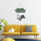Artvibes Lazy Panda Decorative MDF Wooden Art for Home | Quotes Decor Item | Craft For Everyone | Printed Wall Decoration | Wall Illustrations | Graphic Art | Unique Gift | Cafe Decor (WH_5701N)