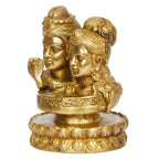 ARTVARKO Brass Shiva Parvati Idol Murti for Home Decor Mandir Pooja 6.5 Inch