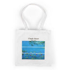 UpTown Folks Water Lilies Tote Bag, Claude Monet Canvas Tote Bag, zipper & a pocket, women & girls