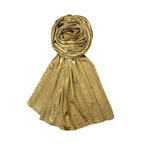 FAHABO Scarf Woman Premium Self-Woven Satin Silk Scarves | Hijab Scarf | Headscarf | Neck Scarf | Stoles | Wraps (Copper Brown)