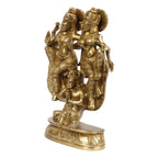 ARTVARKO Brass Laxmi Vishnu Riding On Garuda Lakshmi Narayan Sculpture Decorative Idols Statue for Home Décor Mandir Pooja Temple Gift 8.5 Inch.