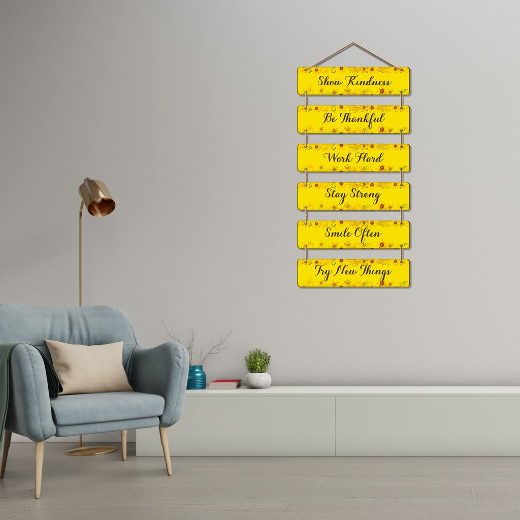 Artvibes Show Kindness Be Thankful Printed Wooden Wall Hanging For Home Decor | Office | Quotes Decor Item | Livng Room | Wall Poster | Inspirational Quotes | Art Print | Unique Gift Items (WH_3238N)