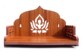 DIVOKAH® Plywood Small Wooden Temple for Home Office and Shop/Wall Hanging Temple/sinhasan/Pooja mandir/Pooja Stand/Hindola (8 MM Plywood Thickness) SNS_WDN_Lotus