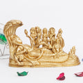ARTVARKO Vishnu Parivar (Vishnu, Shiv, Brahma, Laxmi, Saraswati, Yama, Garud, Narad, Naag Devi) Brass Idol Showpiece L8xB3 xH3 Inches