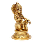 ARTVARKO Brass Lord Ayyappan Ayyappa Sabarimala Swamy Statue Idol Sculpture Blessing for Puja Home Health & Wealth 6.25 Inch