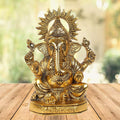 Prince Home Decor & Gifts Handmade Lord Ganesha Spiritual Idols Puja Room - Vastu - Religious Showpiece Gift Item