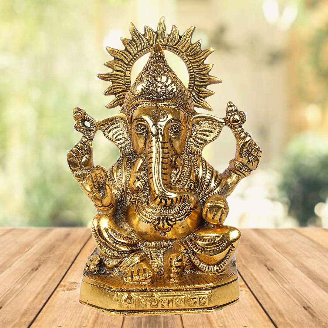 Prince Home Decor & Gifts Handmade Lord Ganesha Spiritual Idols Puja Room - Vastu - Religious Showpiece Gift Item