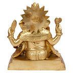 ARTVARKO Lord Ganesh Murti Ganesha Idol Ganpati Bhagwan Brass Statue for Home Entrance Good Luck Vastu Decoration Showpiece and Gift 9 Inches