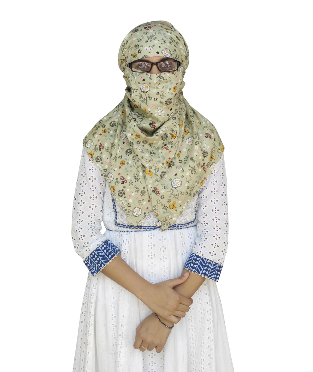 Switchon Rayon Anti Pollution Full face Scarf UV Sun Rays Protection scarf for women - Free Size (Light Green-1)