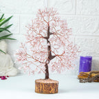 JINALI GEMS Crystal Tree for Positive Energy - Feng Shui Seven Chakra Tree of Life Decor - Home Decorations for Living Room, 200 Beads, 8-10 (Rose Quartz (Copper Wire))