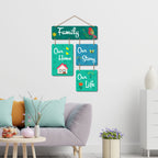 Artvibes Family Our Home Our Story Decorative Wall Art MDF Wooden Wall Hanger for Home Living Room | Wall Art For Hall | Family Quotes Wall Hanging | Wall Poster | Gifts | Wall Art Print (WH_6516N)