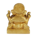 Svarup Brass Sitting Ganesha Ganesha Idol for Home Office Entrance Decor Diwali Pooja 4 Inch