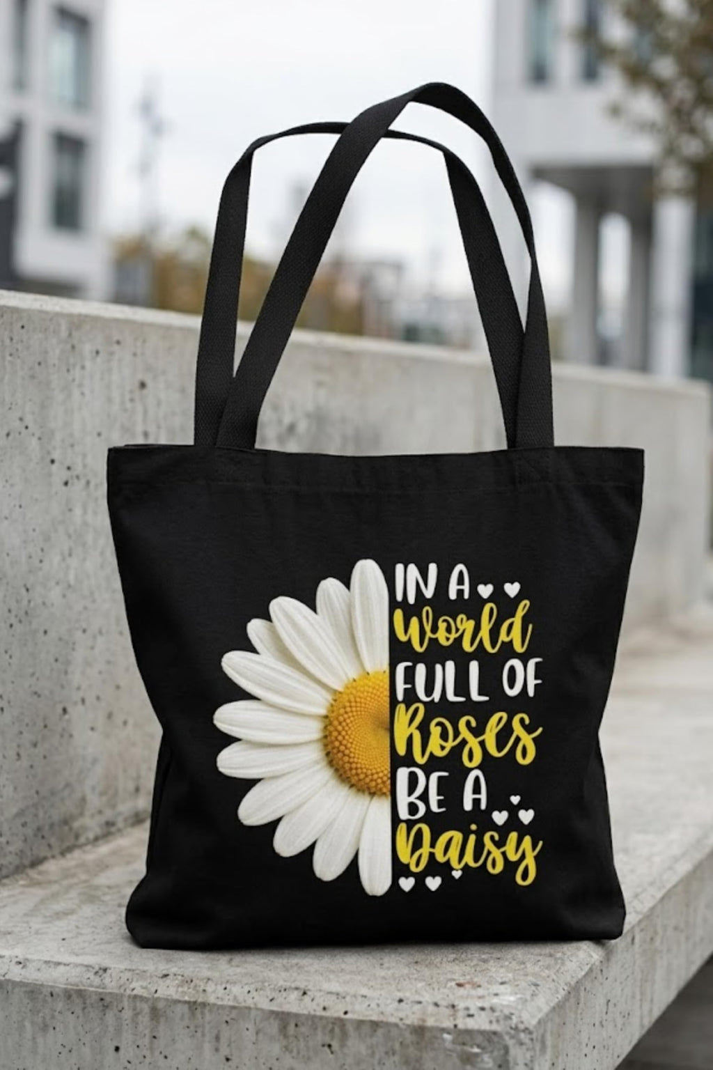 stilotee Women’s Cotton Canvas Tote Bag – Reusable Eco-Friendly Carryall with Traditional Ethnic Art Print | Large Aesthetic Handbag for College, Office, Shopping & Daily Use (DAISY)