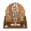 kriyanta Wooden Ganeshji Art Big Temple Son Dev Ghar Mandir for Pooja Home Solid Wood Temple Engineered Wood Home Temple. (Big Tempal Son 339)