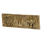 ARTVARKO Pure Brass Tirupati Balaji Shankh Chakra Namah Wall Shankha Chakra Tilak Padmanabha Swami | Vishnu Door Hanging (7.5 Inch)