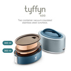 VAYA TYFFYN Lunch Box for Kids for School,Copper Finished Stainless Steel Tiffin Box, Insulated Tiffin Box for Office for Women, 600ml with 2 Leakproof Containers, Hot Lunch Box for Boys, Blue