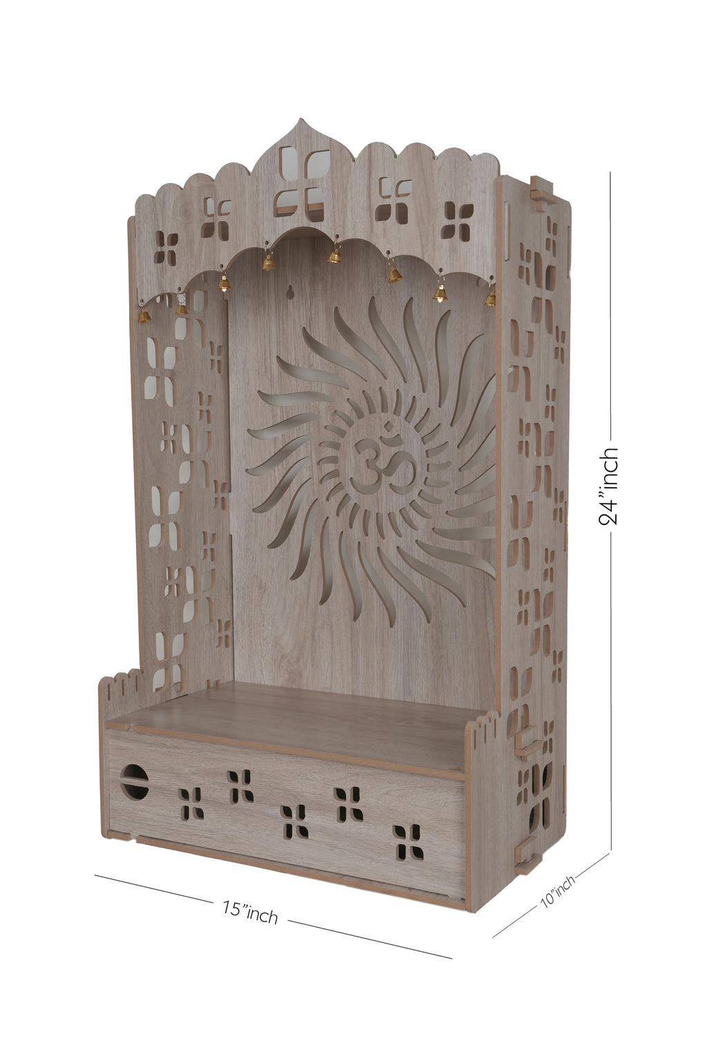 AR ART Divya Pooja Mandir for Home and Office Foldable Wall Mounted Pooja Stand Devghar Mandir (080)