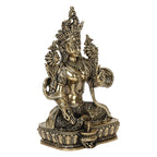 ARTVARKO Brass Tara Devi Statue Tibetan Goddess Religious Green Tara Statue for Health Happiness Wealth Idol Home Decor Sculpture 4.5 Inches