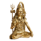 ARTVARKO Brass Lord Shiva Shankar Shiv Statue Bhole Nath Bhagwan Big Murti Office Home Decor Showpiece Statue Size 12 Inches