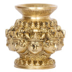 ARTVARKO Brass Ashtalakshmi Ashta Lakshmi Kalash Lota with 8 Laxmi Head for Wealth Prosperity Puja Temple Home Office Decoration Gift 4 Inch
