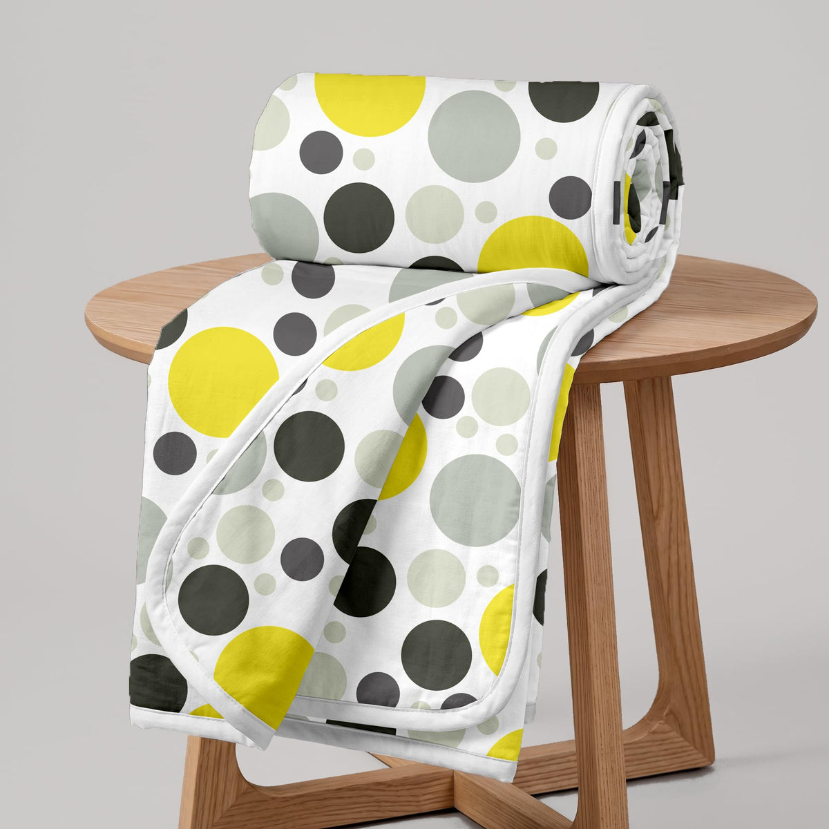 Divine Casa 100% Cotton All Season Calming Patch Single AC Dohar Blanket I Lightweight for Winter, Traveling (120 GSM, 110x220 cm) Quarry| TC - 120 Kafalo