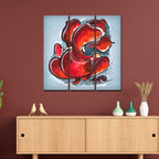 VIBECRAFTS 3 Pieces Abstract Ganesh Ji Art Canvas Wall Painting Fitted With Wooden Frame For Home | Office | Living Room | Gifts (PTVC3Pcs1_9572)
