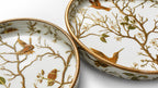 Dreams n Decor Round Wooden Serving Tray Set of 2 | MDF Decorative Trays for Center Table & Dining | Golden Hummingbird Print (7 & 9) | Perfect for Tea, Coffee, Snacks & Housewarming Gifts