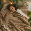 A Brand New - Umi Fleece Sherpa Blanket for Winter King Size 500GSM, Ultra Super Soft Fleece for Heavy Winter, Mid Winter & AC Room (88X90 Inches, Beige & White) Kafalo