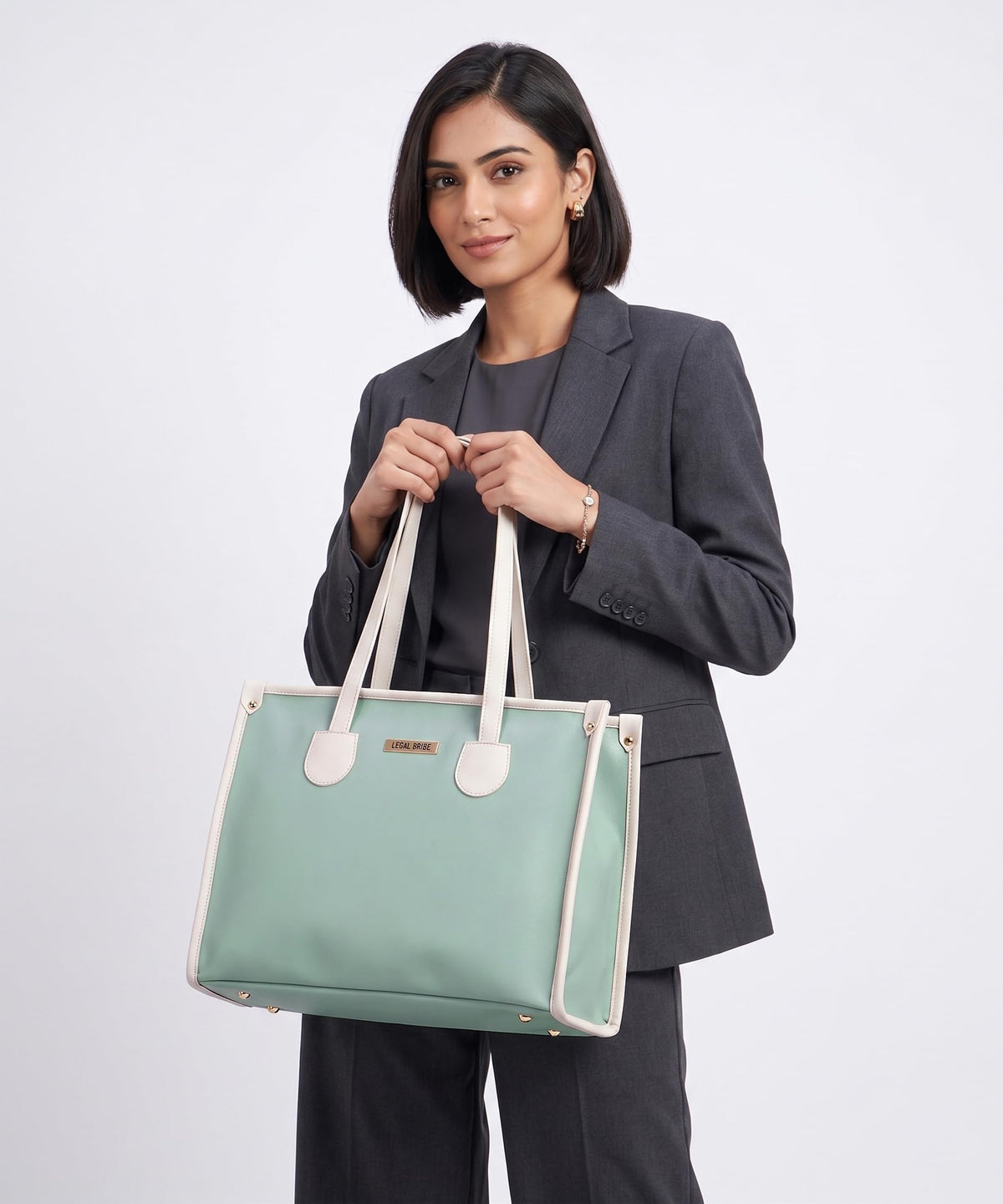 LEGAL BRIBE Textured Tote bag (Mint Green)