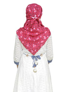 Switchon Rayon Anti Pollution Full face Tie Dye Scarf UV Sun Rays Protection Hijab scarf for women and Girls (Red_Black)