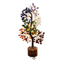 DECOROID 7 Chakra Crystal Healing Tree Showpiece with Natural Stones for Office and Home Decor (100 Beads)