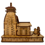 Future Generation v Group Wooden Mahadev Kedarnath Miniature Temple | Hand Crafted Wooden Temple for Car Dashboard, Gifting and ShowPiece (Antique)