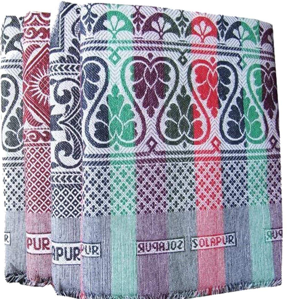 V.Idap Blanket Solapur Chaddar Super Soft Printed 5 x 7 feet (Multicolor) Pack of 1 Kafalo