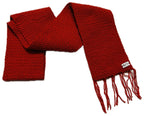 NilaMila Red Handknitted Pure Woolen Mufflers Scarf for Winters