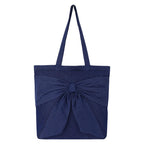 MASQ Cute Genes Foldable Reusable Tote Bag for Women with Zip & dual inner Pockets | College Bag for Girls | The Big Bow Design Tote for College, Shopping, Travel & Beach | Shoulder Bag | Eco-friendly