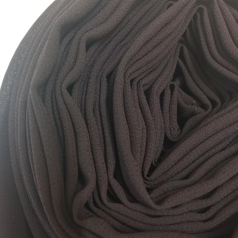 Trending Combo of 2 Muslim Women Malaysian Soft Plain Chiffon Georgette Fancy Hijab/Scarves/Shawl/Stoles/Duppatta/Solid head Wrap College Girls Abaya Scarf Collection (Sea Green, Choco Brown)