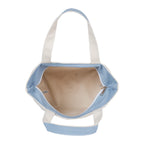 AQVA Premium Cotton Eco friendly Canvas Mini Tote Bag, Multipurpose Handbag/Shoulder Bag For Shopping, Travel, Grocery, Work, Beach, Office, College (Sky Blue)