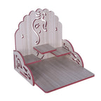 Lakhaji Wooden Wall Mounted Hanging Puja Temple Wood God Stand for Pooja Room (White)
