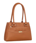 Fostelo Women's Maria Satchel Tote Handbag for Women | Ladies Purse | Stylish Shoulder Bag | Gift For Women | Tan