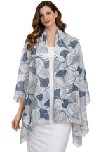VIC Cotton Modal Digital Print Scarf for Women | Digital Print Designer Stole | Soft Lightweight Luxury Wrap | Premium Silk Modal Blend | 55 x 170 cm | VIC-SM-DP5517 (ginkgo leaf)