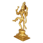 SVARUP Brass Ardhanarishvara, (Half Shiva & Parvati) Ardhnarishwar Statue, Ardhnari, Shiv Double Avatar, Height 12 Inch Weight 3.4 Kg Color Gold