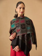 Pashmoda Women Floral Geometry Kaani Wool Blend Stole (Size : 28x80in, 71X203cm) AVST09