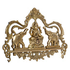 ARTVARKO Brass Gajlakshmi Wall Hanging Idol Gaja Dhan Lakshmi Brass Idol Maha Laxmi Luxmi with Elephant for Good Luck, Success and Prosperity 18 Inches