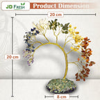 JD FRESH 200 Beads 7 Chakras Crystal Tree/Gemstone Feng Shui Tree for Good Luck/Positive Energy and Meditation Spiritual for Good Luck/Handmade Showpiece for Home Décor/Living Room/Office and Gifting