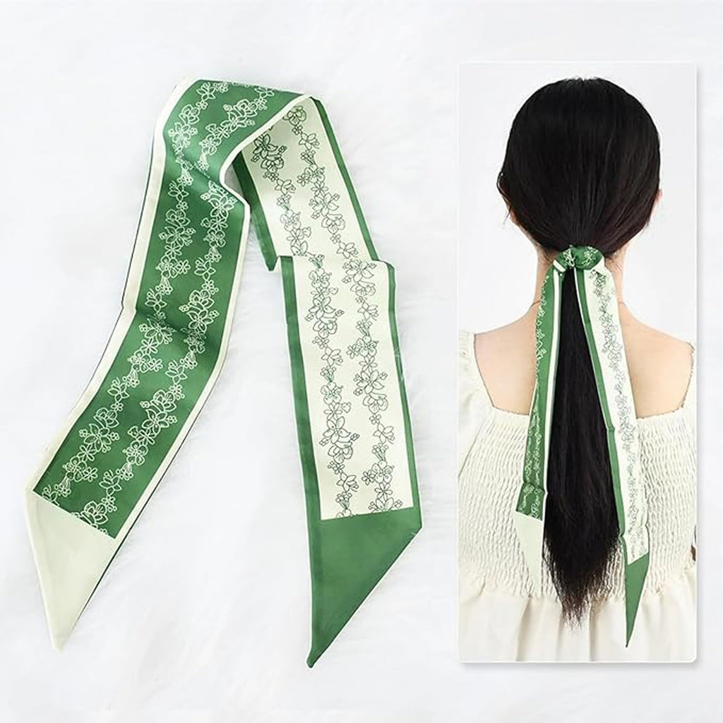 YUISI 6PCS Scarfs for Women Stylish, Floral Print Satin Scarf, Hair, Neck, and Handbag Accessory for Casual & Holiday Outfits