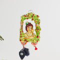 KridayKraft Metal Ganesha ji Key Holder with Meena Work Decorative for Wall | Ganesh Statue/Religious | Idol/Wall Hanging (Krishna Keyholder)